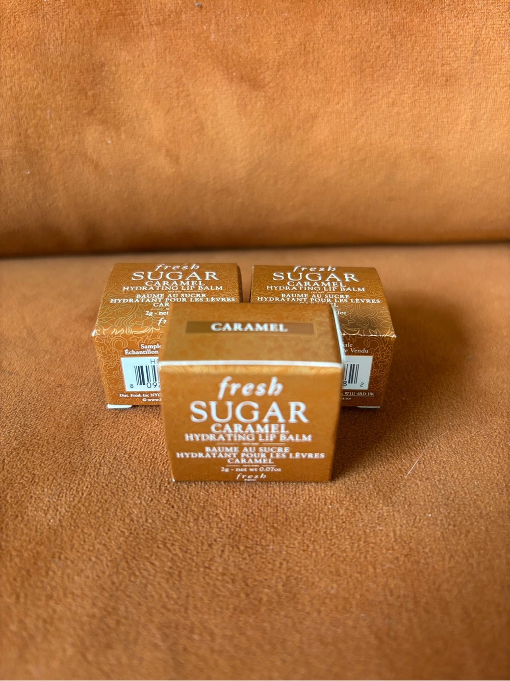 3x Fresh Sugar Caramel Hydrating Lip Balm- 2g